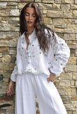 Cala Cushion Cotton Bandana Relaxed Shirt White